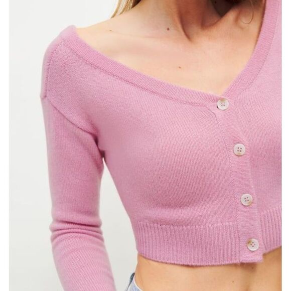 Reformation Sweaters - Reformation Millie Cashmere Off The Shoulder Cardigan